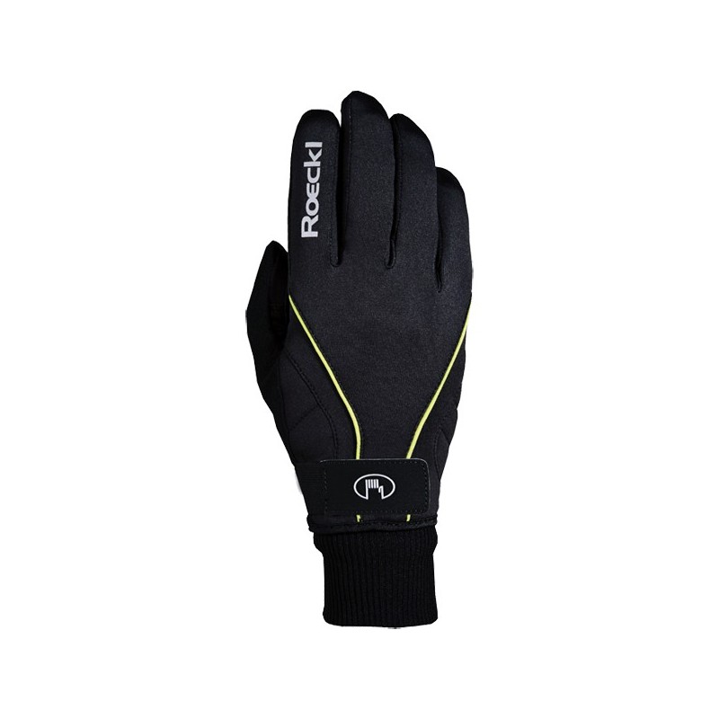 Racing warme handschoenen Roeckl LL Loken zwart/groen Racing warme handschoenen Roeckl LL Loken zwart/groen